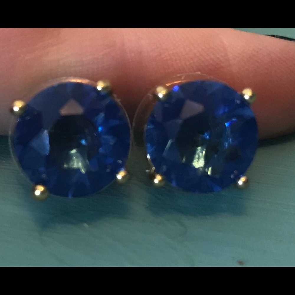 Kate Spade blue stud earrings NWOT